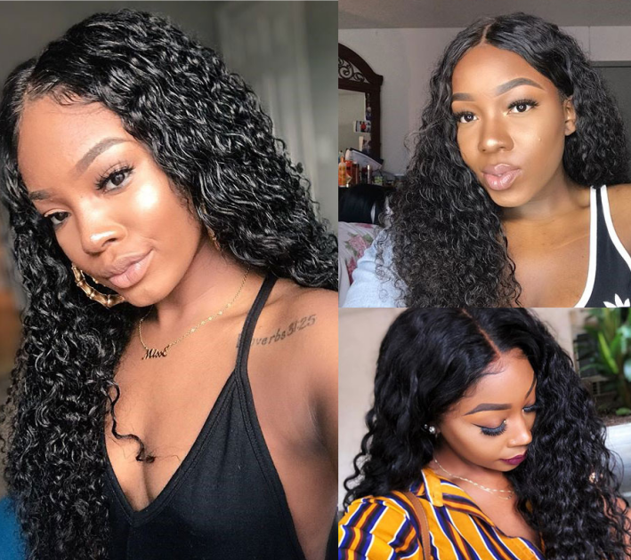 2024 Brazilian Water Wave 360 Lace Frontal Wigs Lace Front  Lace Wigs Pre Plucked With Baby Hair Remy Brazilian Lace Wig