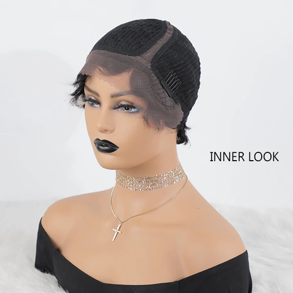 Finger Wave Pixie Cut Short Wigs