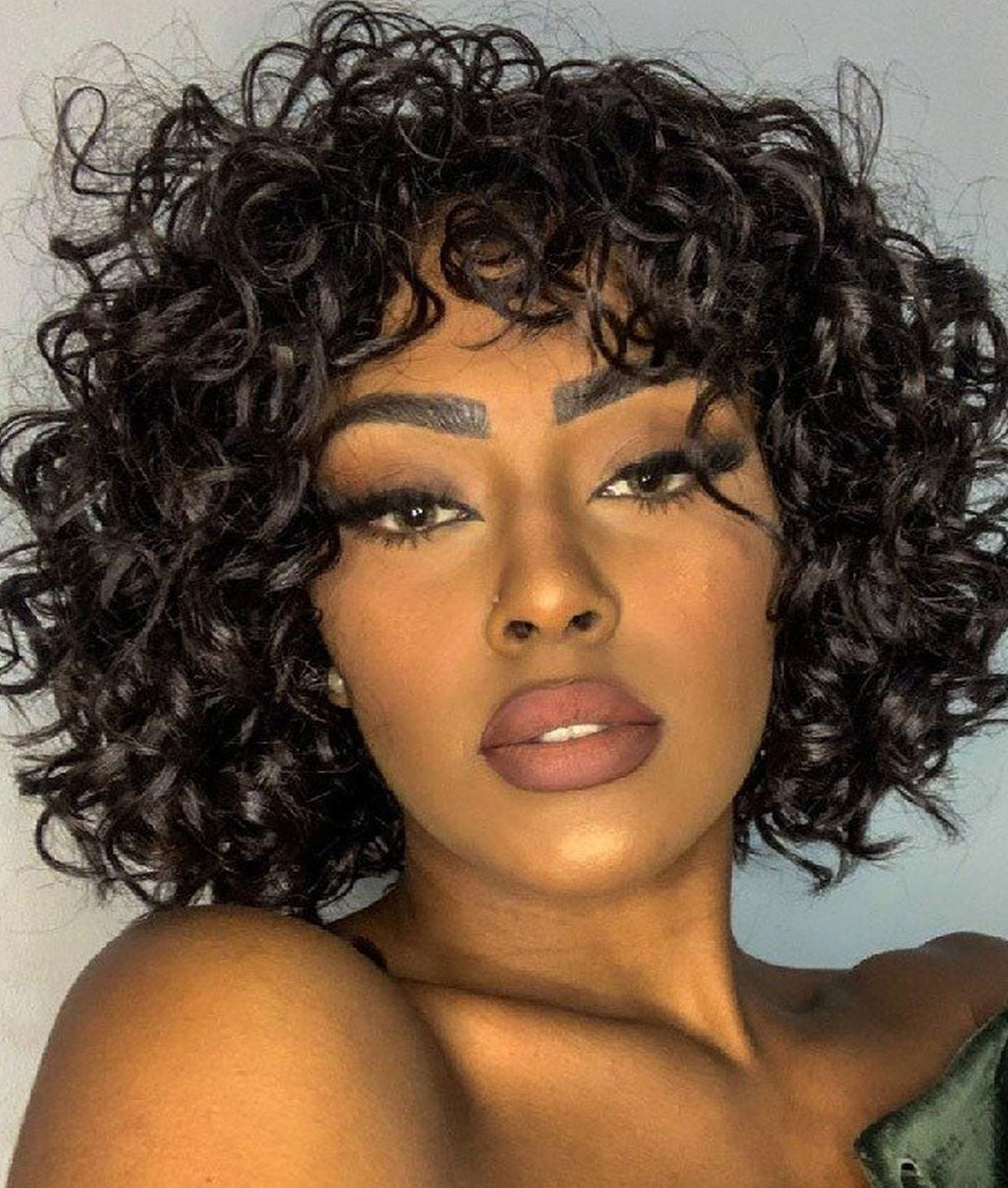 New Fashion Summer Natural Pixie Cut Curly Bob Wig