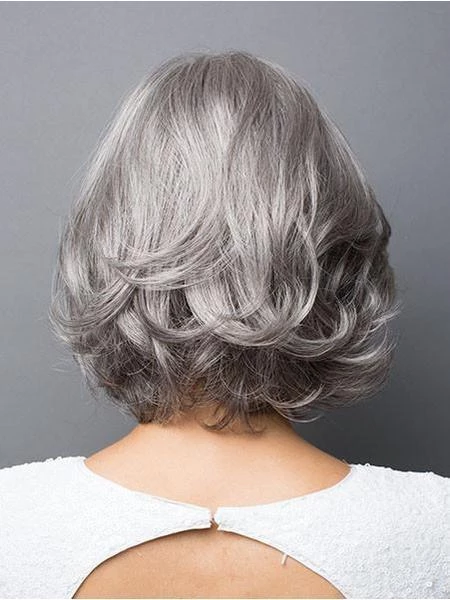 2024 New Silver Grey Roll BOB Wig