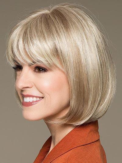 Fashion Blond Bangs Bobo Short Straight Synthetic Wigs