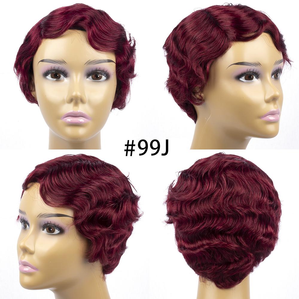 Pixie Cut Wig Short Bob Wave Wig