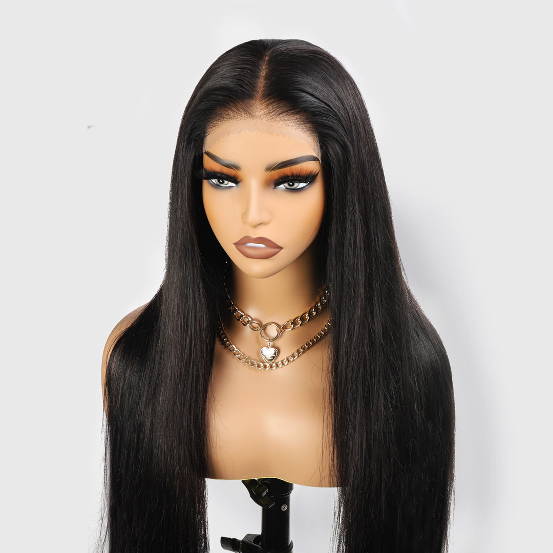 Glueless Straight Hair Wig 5x5 HD Lace Closure Wigs Pre Cut Wigs