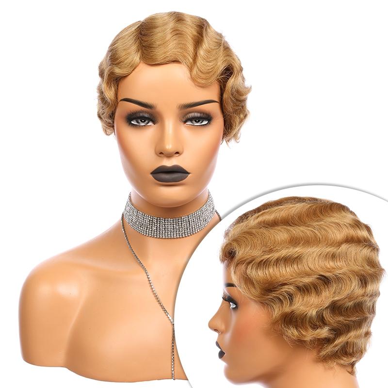 Pixie Cut Wig Short Bob Wave Wig