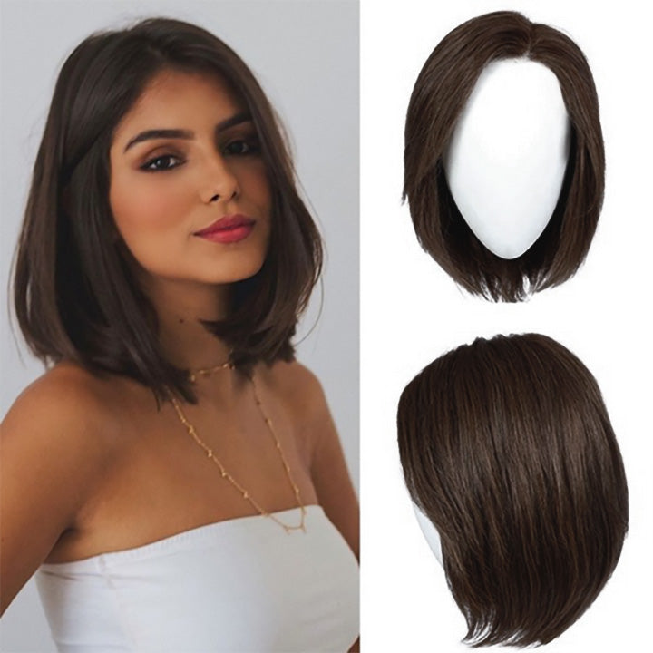 Natural Straight Bob Hair Wig Realistic Hairline 150% Density