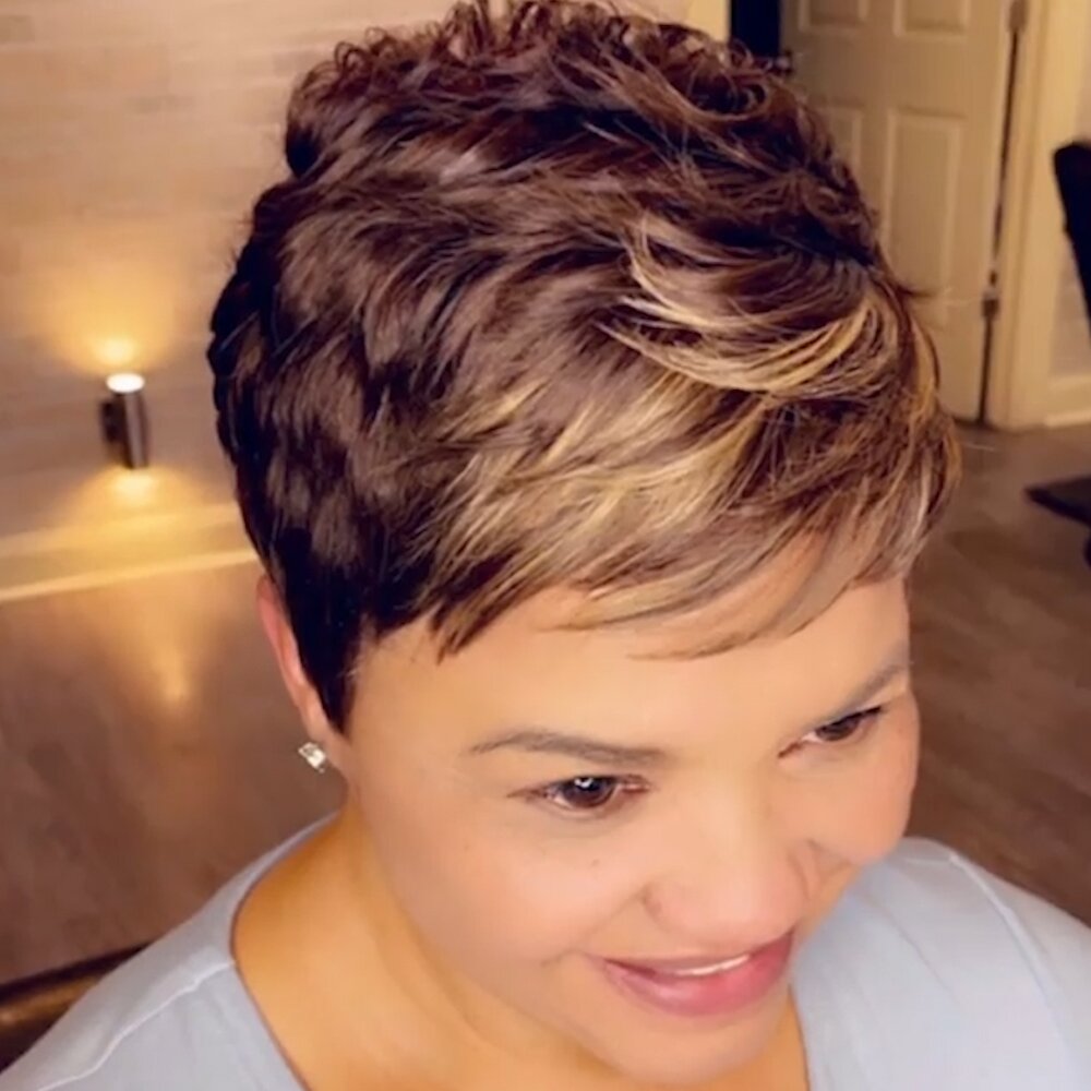 Short Wig Spiky Pixie Layered Cut Wigs