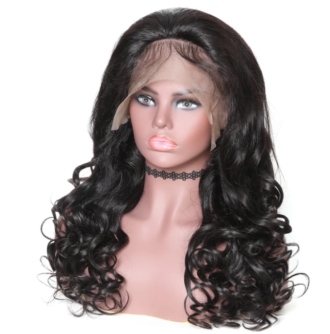 360 Pre Plucked Lace Frontal Wig With Baby Hair Around Body Wave Lady Wig