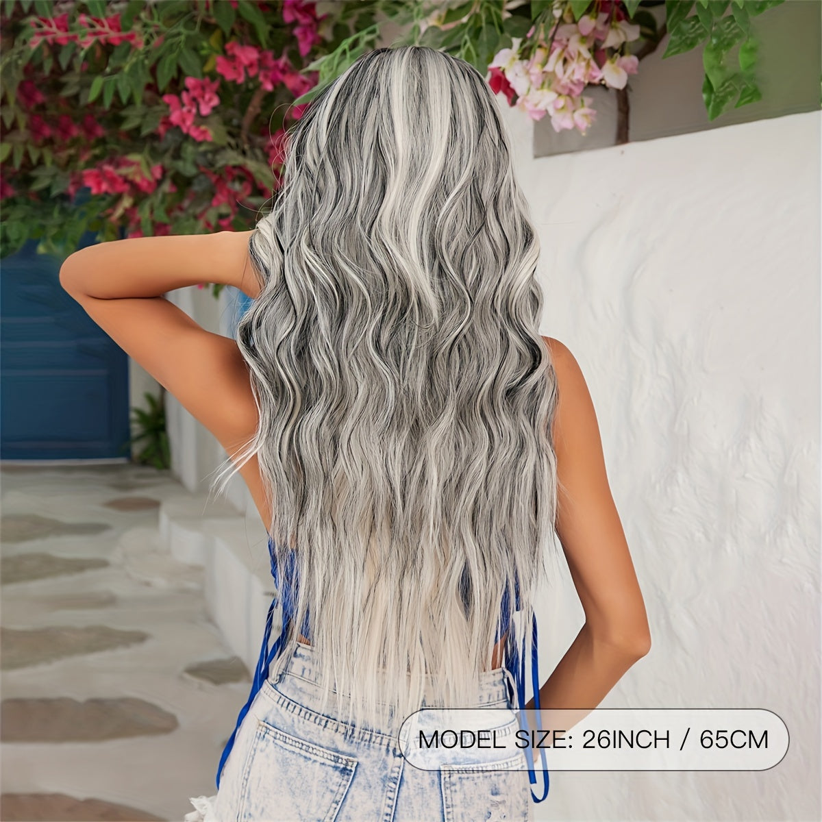 26 Inch Ombre Wig Long Curly Wavy Wig