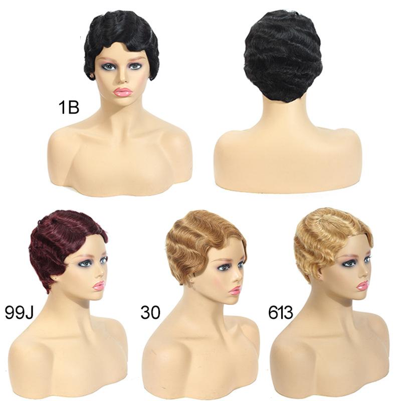 Pixie Cut Wig Short Bob Wave Wig