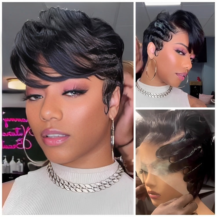 Glueless Natural Short Hair Pixie Cut Wig