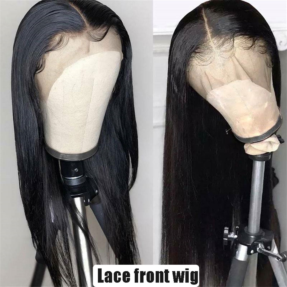 Lace Front  Wigs For Women Fake Scalp Brazilian Straight 360 Lace Frontal Wig