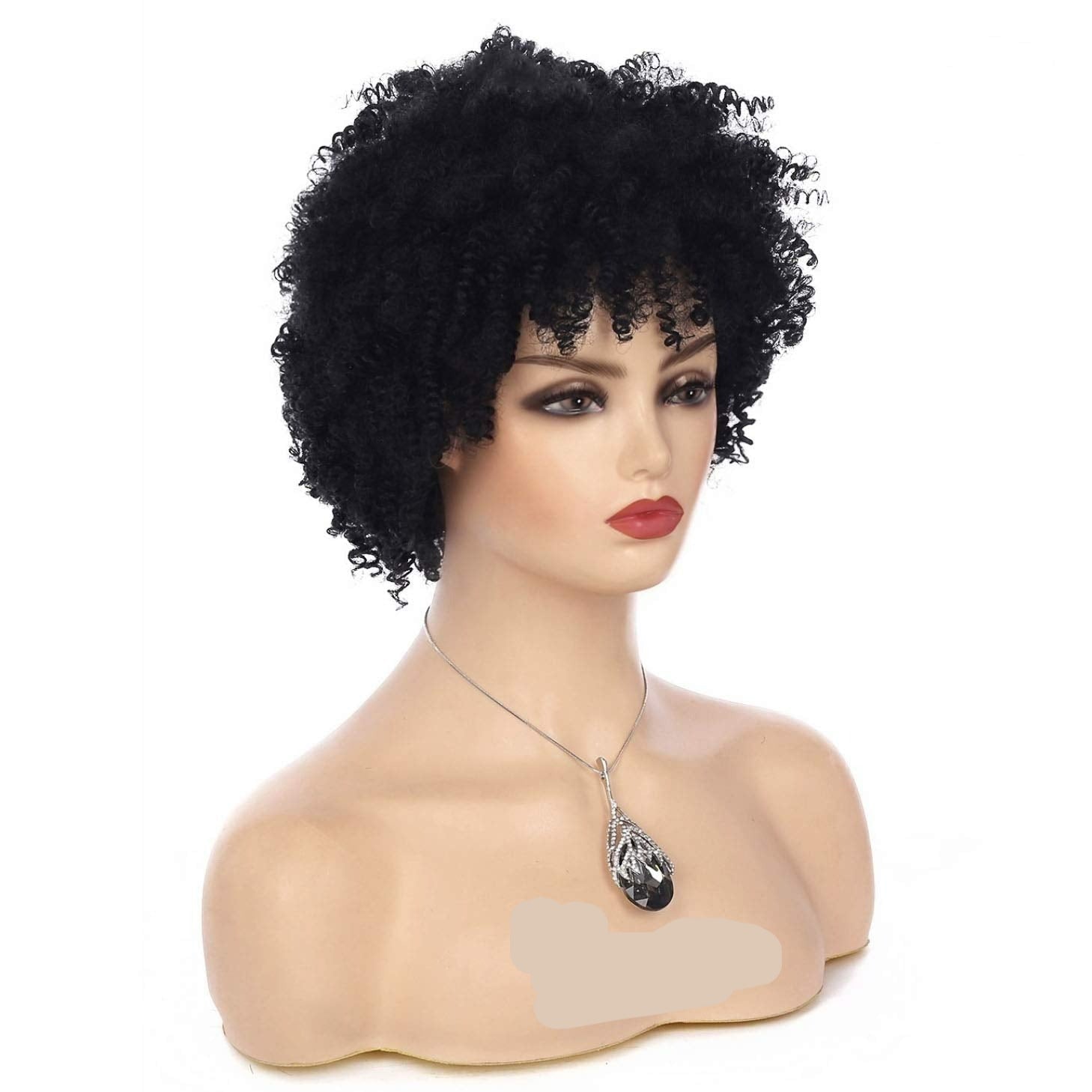 Short Afro Kinky Curly Wigs for Black Women