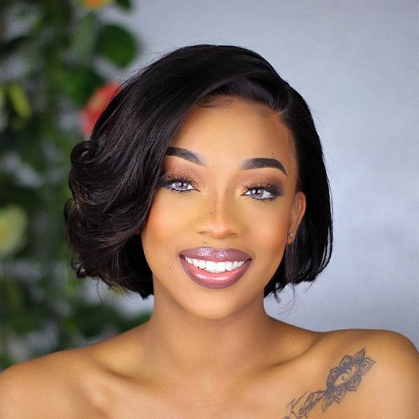 Valentine's Day 50% Sales | Celebrity Style Short Cut Side Part Closure Bob Wig