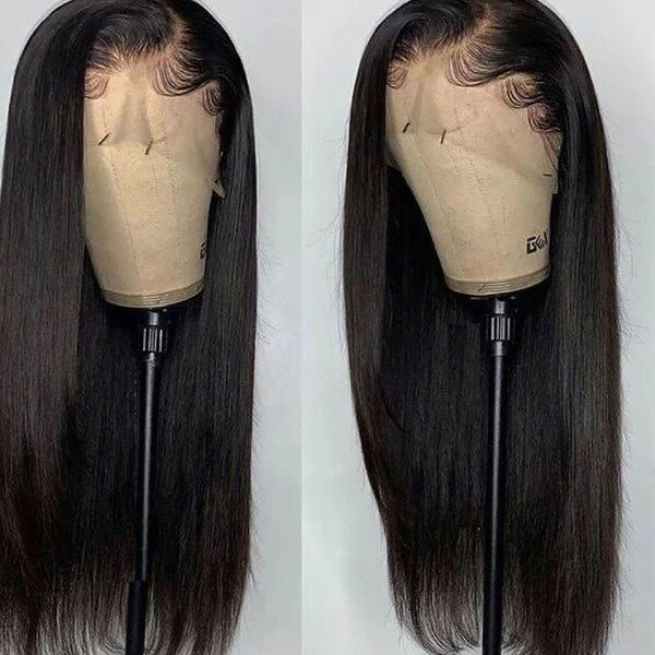 Brazilian Black Glueless Straight Hair For Women Natural Wig