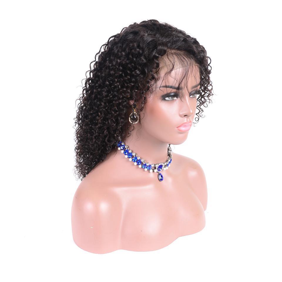 Brazilian Deep Curly Short Bob Wigs  Lace Front  Wigs Lady Wig