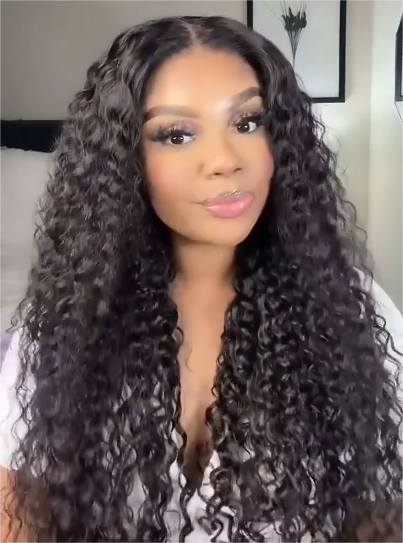 Brazilian Water Wave Long Curly Hair HD Lace Front Glueless Wigs