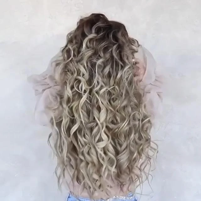 Long Blonde Curly Wig Glueless Daily Wear