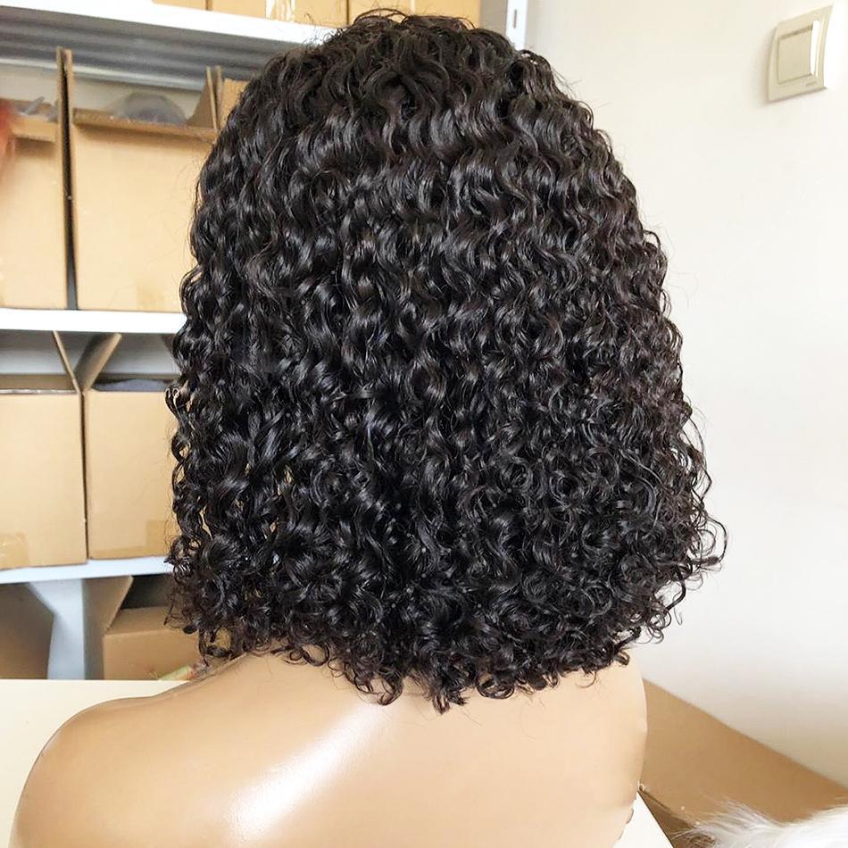 Curly Bob Lace Front Wigs For Women Kinky Curly Lace Front Wig 360 Lace Frontal Wig Brazilian Curly  Wigs