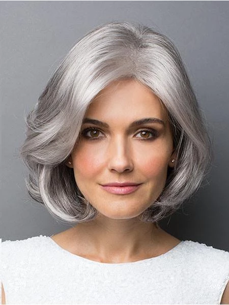 2024 New Silver Grey Roll BOB Wig