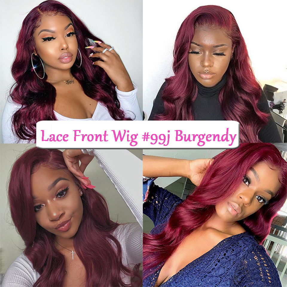 Fascinating Brazilian Long Hair Water Wave Wigs | Wine Red Wig