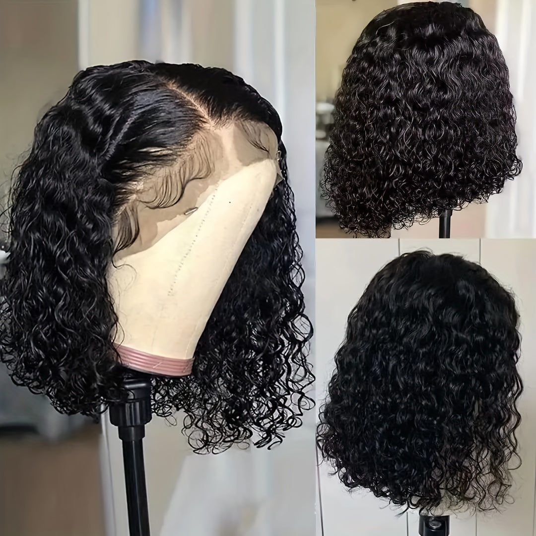 Lace Frontal Deep Curly Wig Glueless Pre-Plucked Virgin Hair Wig