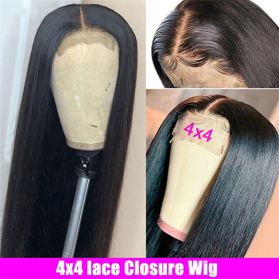 Lace Front  Wigs For Women Fake Scalp Brazilian Straight 360 Lace Frontal Wig