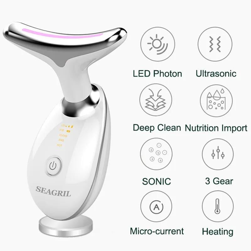 Last Day Promotion 70% OFF-🔥SEAGRIL-Three-Purpose Lifting And Firming Facial Massage Device