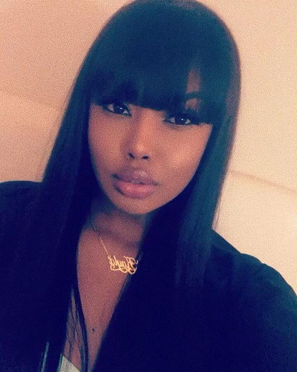 Bang Wig  Straight Pre Plucked Wig With Baby Hair Wig With Bangs Preplucked Lace Wig Remy