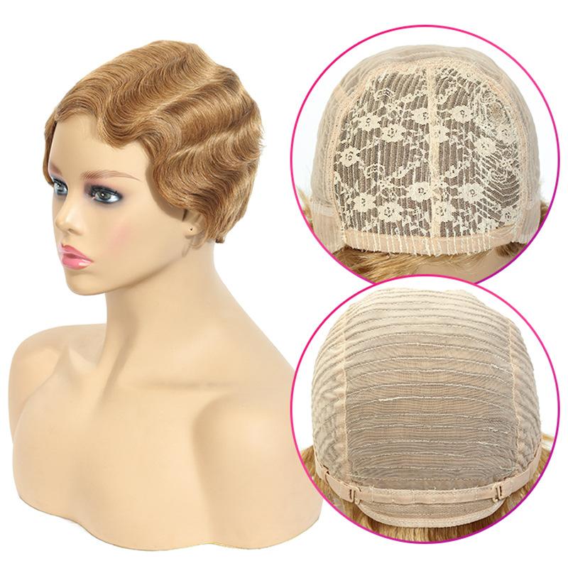 Pixie Cut Wig Short Bob Wave Wig