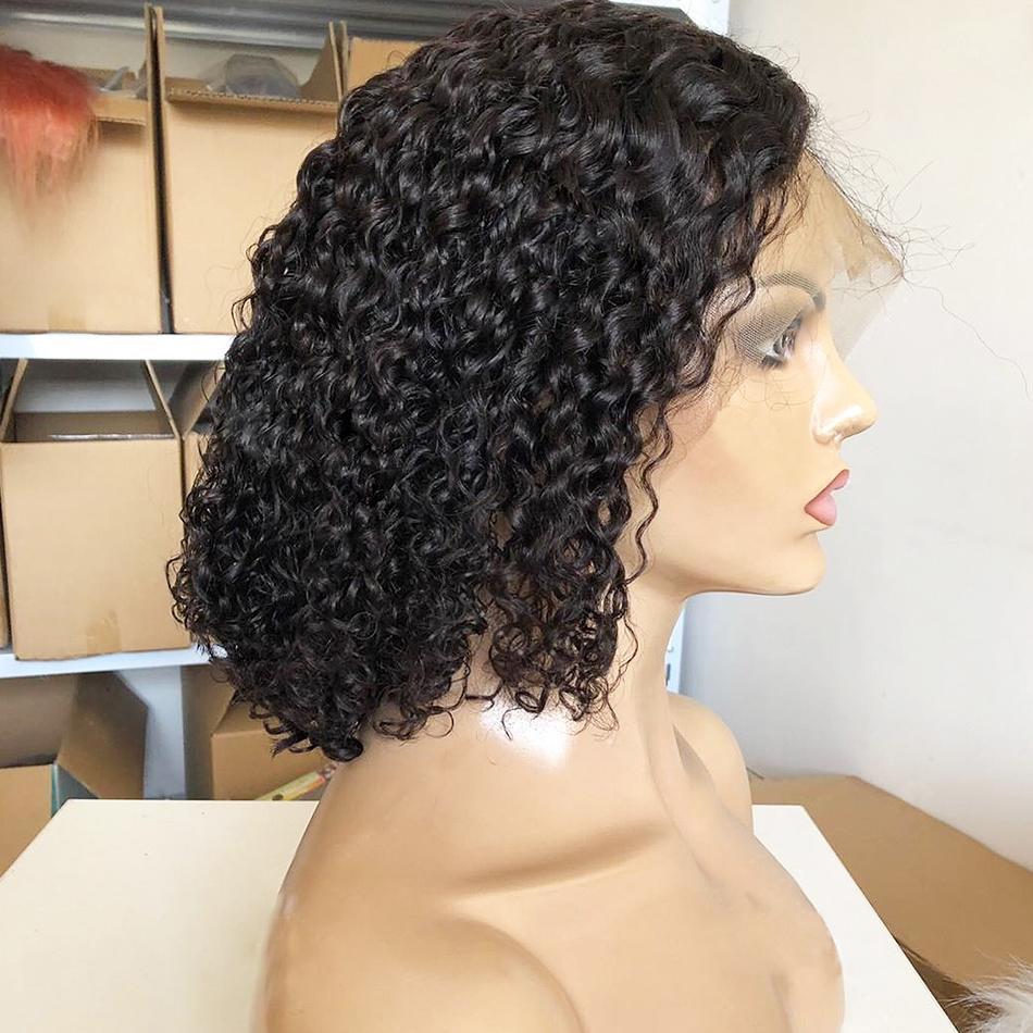 Curly Bob Lace Front Wigs For Women Kinky Curly Lace Front Wig 360 Lace Frontal Wig Brazilian Curly  Wigs