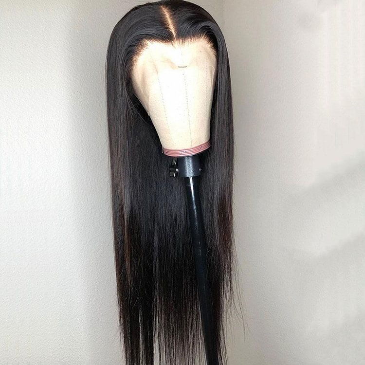 Brazilian Black Glueless Straight Hair For Women Natural Wig