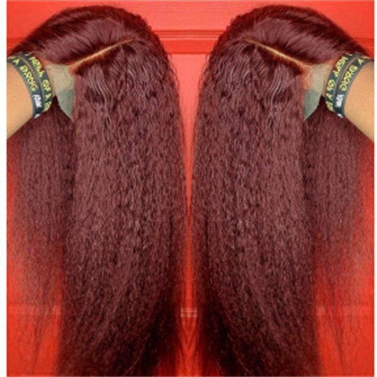 Kinky Straight Glueless Full Lace Wigs Pre Plucked Full Lace  Wigs