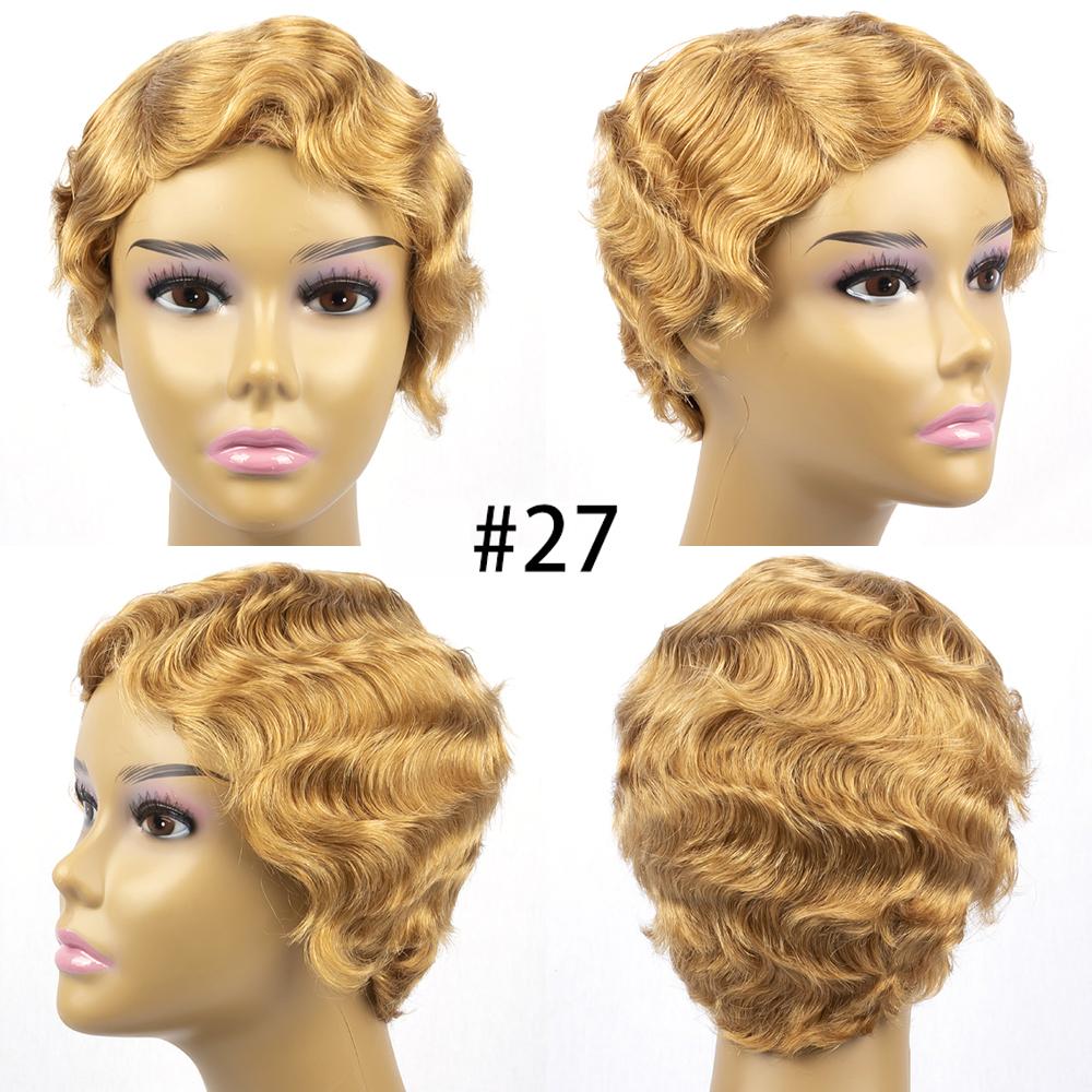 Pixie Cut Wig Short Bob Wave Wig