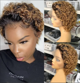 New Arrival Full  Super Natural Short Curly Bob Wig