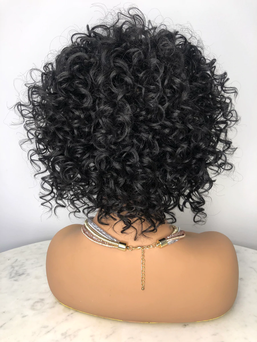 New Fashion Summer Natural Pixie Cut Curly Bob Wig