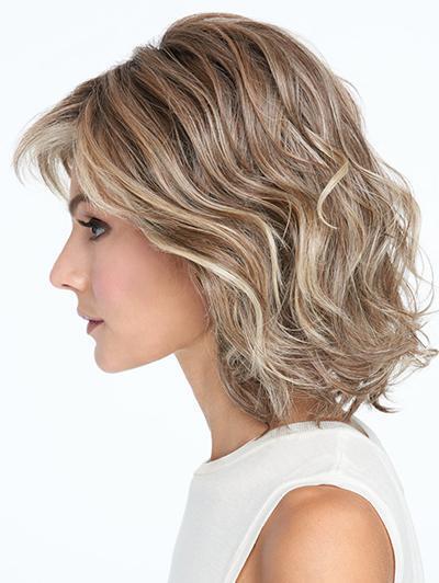 Ladies Natural Fluffy Short Curly Brown Wig