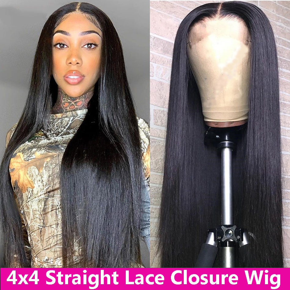 Lace Front  Wigs For Women Fake Scalp Brazilian Straight 360 Lace Frontal Wig