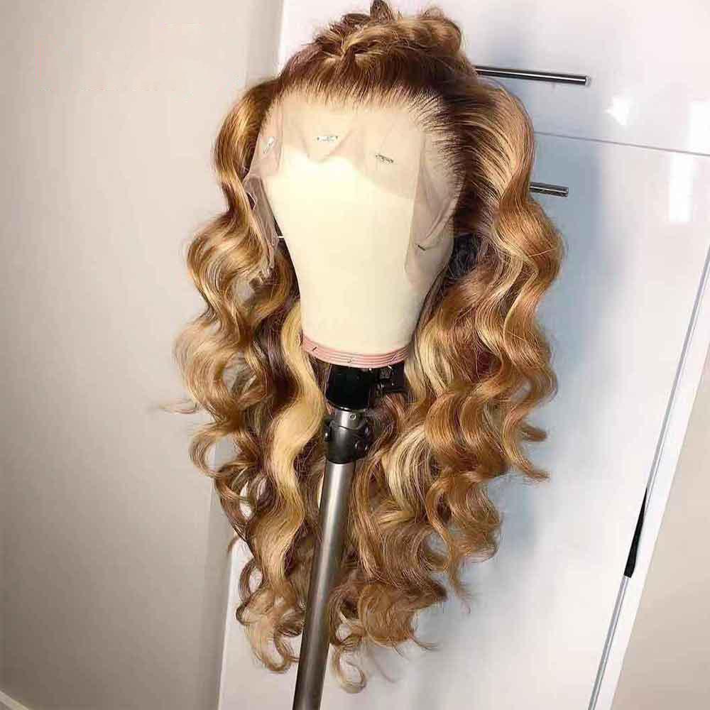 Full Lace  Wigs With Baby Hair  Brazilian Remy Hair Two Tone full Lace Bleached Knots