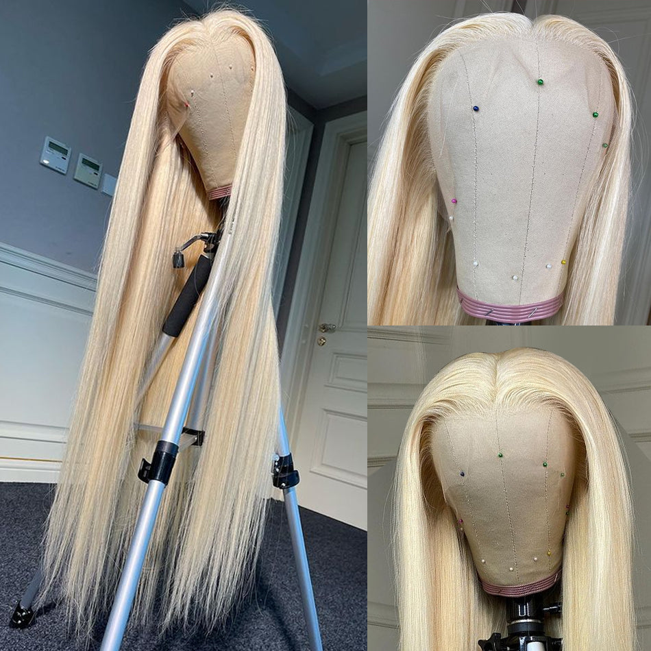 613 Honey Blonde Bone Straight 13x6 Lace Front hair Wig