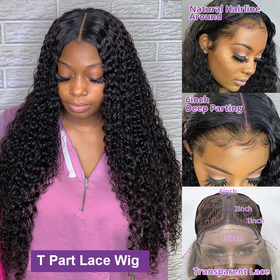 Brazilian Water Wave Curly Lace Front  Wigs 360 Lace Frontal Wig for Black Women Loose Deep Wave