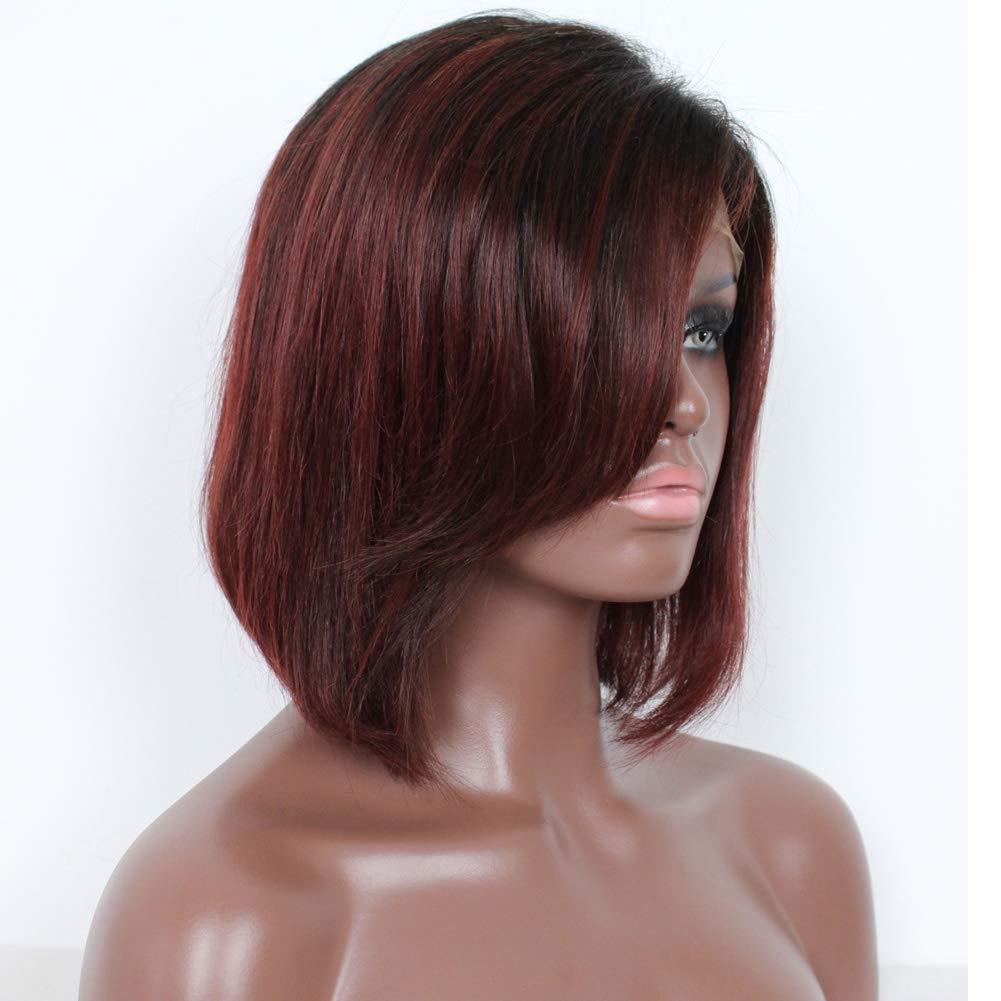 Wine Red Brazilian Straight Hair BOB Wigs Lady Wig